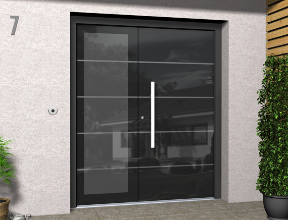 Wood-Aluminum Entrance Doors - VETRO